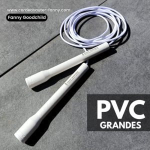 Corde à sauter PVC (grandes) – blanc