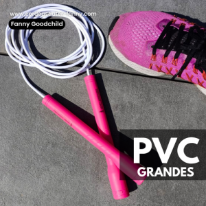 Corde à sauter PVC grandes poignées rose - fanny goodchild jump rope alsace (3)